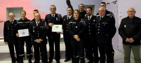 Galons et m�daille pour la Sainte Barbe